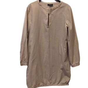 A.P.C. Rue Madame Paris Windowpane Check Mini Dress (S)